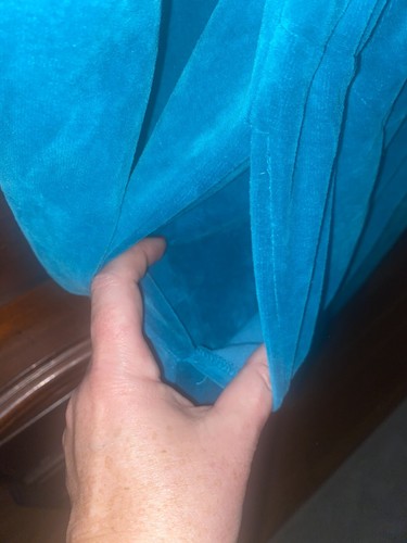 vintage jumpsuit Mid Century Modern 70s Robes Of CA Size Med Green Teal Gold - Picture 11 of 14