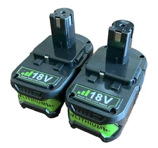 6.0Ah Tool Battery for RYOBI P108 High Capacity 18 Volt Lithium-Lon ( Lot of 2 )