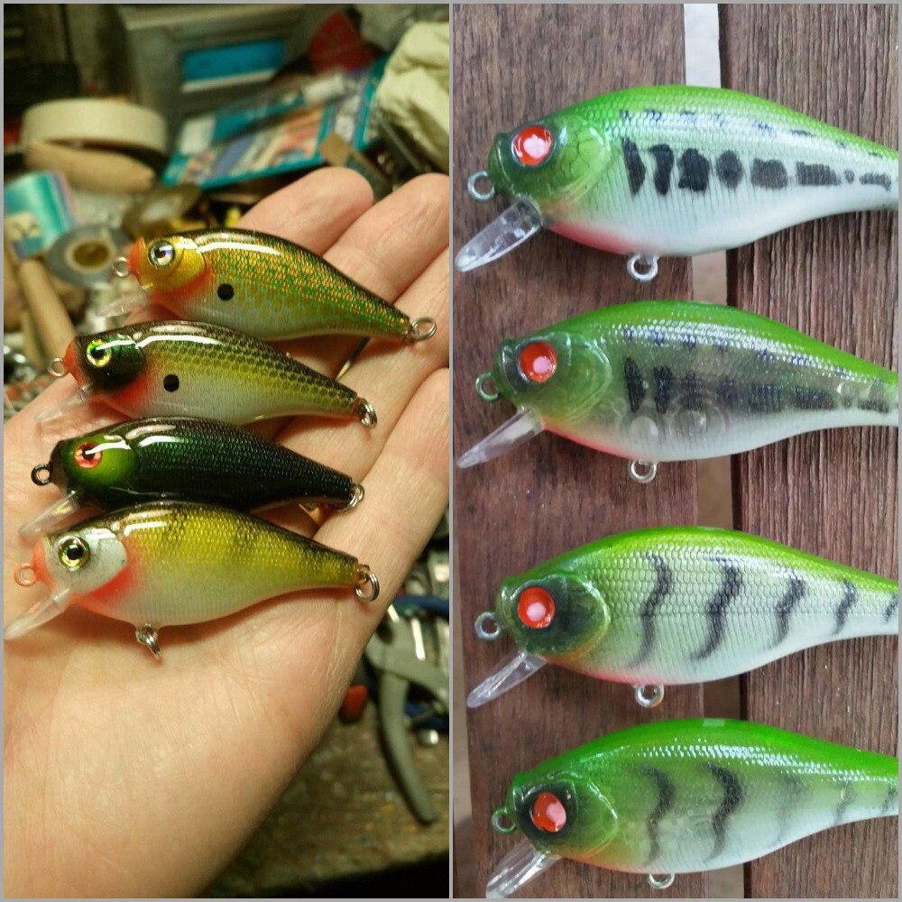 WLURE 10 VUOTO Topwater Popper Corpo 7cm Non Verniciato Pesca - Foto 8