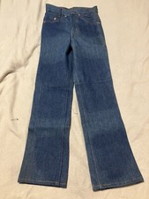 Vintage LEVIS Boys 416-0613 Orange Tab Size 10 Slim Saddleman Boot Jeans READ