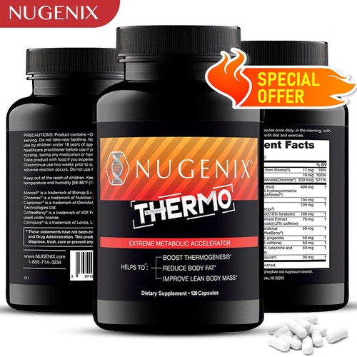 Nugenix Thermo Fat Burner Supplement Metabolic Accelerator 30/60/120