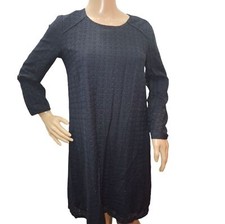 Madewell et Sezane Navy Thelma Long Sleeve Lace Dress