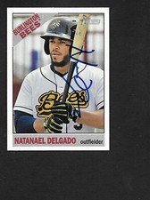 2015 HERITAGE #59 Natanael Delgado LA CALFORNIA ANGELS SIGNED AUTOGRAPH AUTO COA