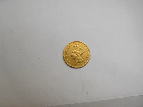 RARE US 3 DOLLAR GOLD COIN 1874  INDIAN PRINCESS HEAD great condition