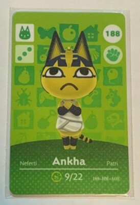 Animal Crossing New Horizons Amiibo: Ankha #188 NFC Tag FREE