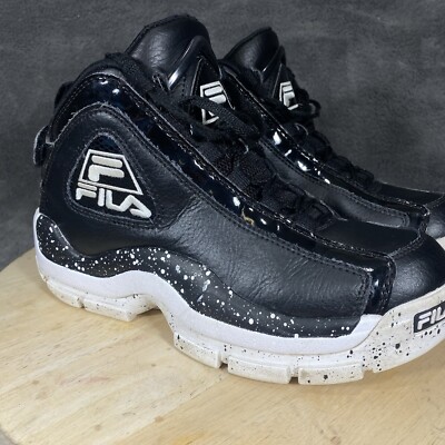 Fila Grant Hill Basketball Shoes Black White Kids Size