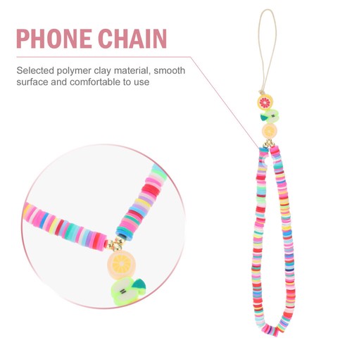2 Pcs Mobile Phone Chain Lanyard Cell Pendant Beaded Wrist Strap - 第 9/12 張圖片