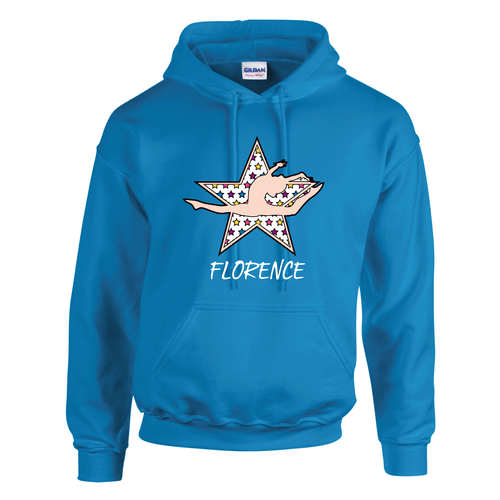 Personalised Gymnastics Star Air Jump Pose Kids Hoodie Dance Back to School - Picture 8 of 16