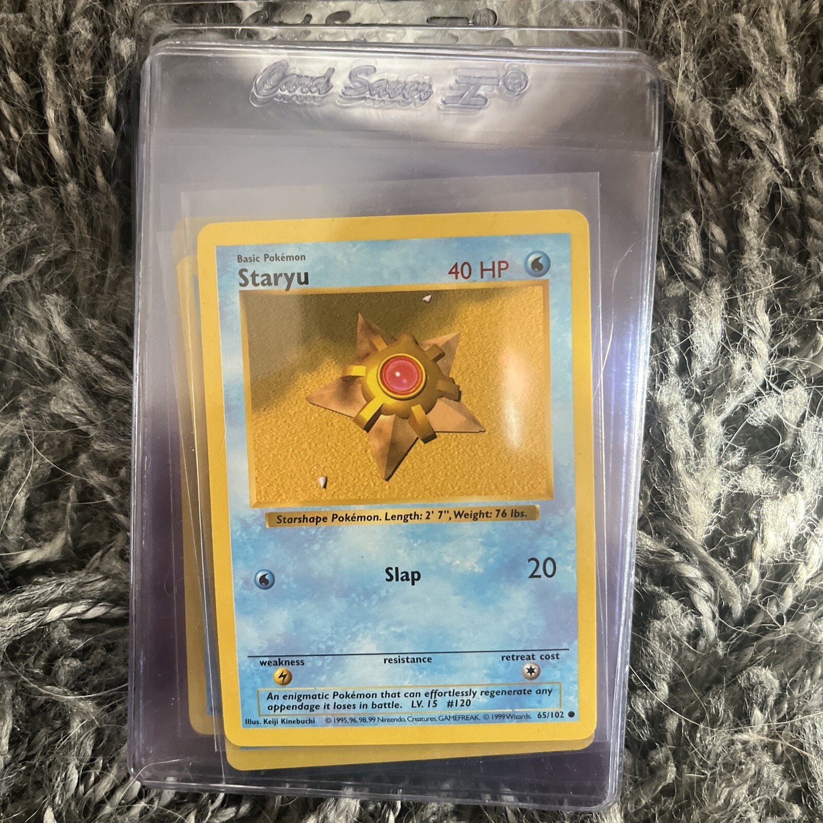 Pokemon Staryu Shadowless Base Set Common 65/102 WOTC 1999 NM *