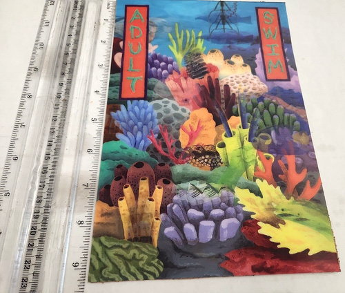 Adult Swim Mounted Lenticular 9 ½ " x 6 ¼ “ Print Cover from Sketchbook Journal - Picture 4 of 6