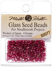 Mill Hill Glass Beads - Color 02077 Brilliant Magenta 11/0 Seed Bead - 4 Grams