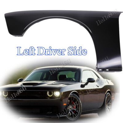 Front Fender For 2008-2022 Dodge Challenger Left/Driver Side Primed Steel Black