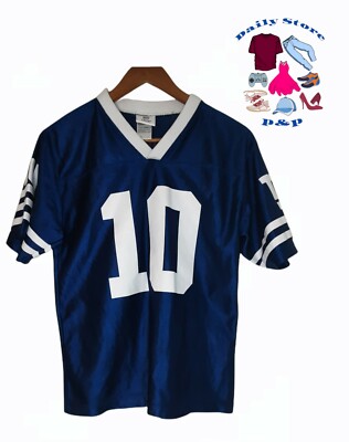 NFL Team Apparel Blue Jersey New York Giants #10 Eli Manning Boy's Size (14/16)