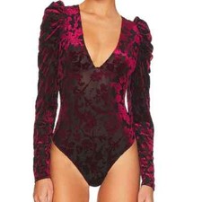 NWT Free People Magic Hour Body Suit Red Women Size S