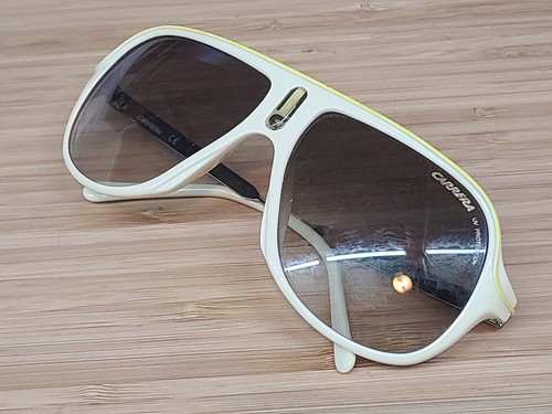CARRERA Oversized Pilot Vintage Retro Safari Ivory UV Sunglasses Italy 62-15-135