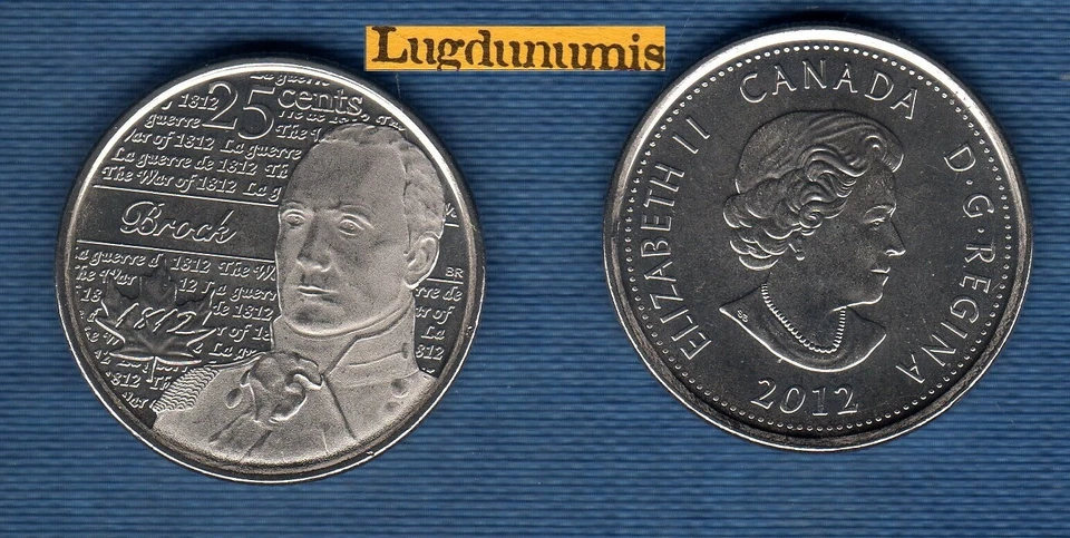 Canada Guerre de 1812 - 25 Cents 2012 Isaac Brock - Photo 1/1