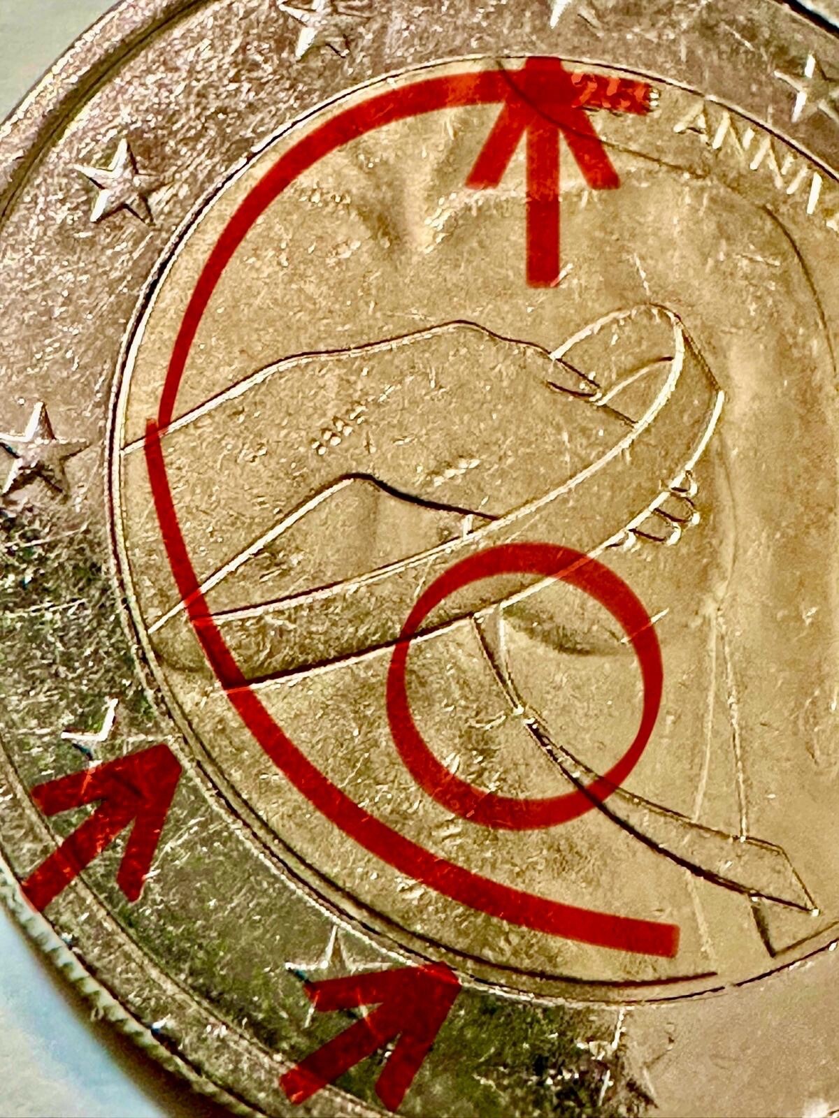 2 Euro Coin - 25e Anniversaire Du Ruban Rose 2017 France  with minting errors