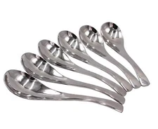 Set of 6 Stainless Steel Soup Spoons Table Spoons Kitchen Silverware