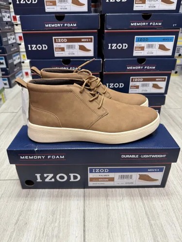 CHOOSE SIZE Izod Men’s Palmer Chukka Boot Shoes Brown Brand New