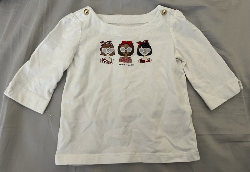 Janie and Jack 3 Girls Tee Shirt Size 12 Months