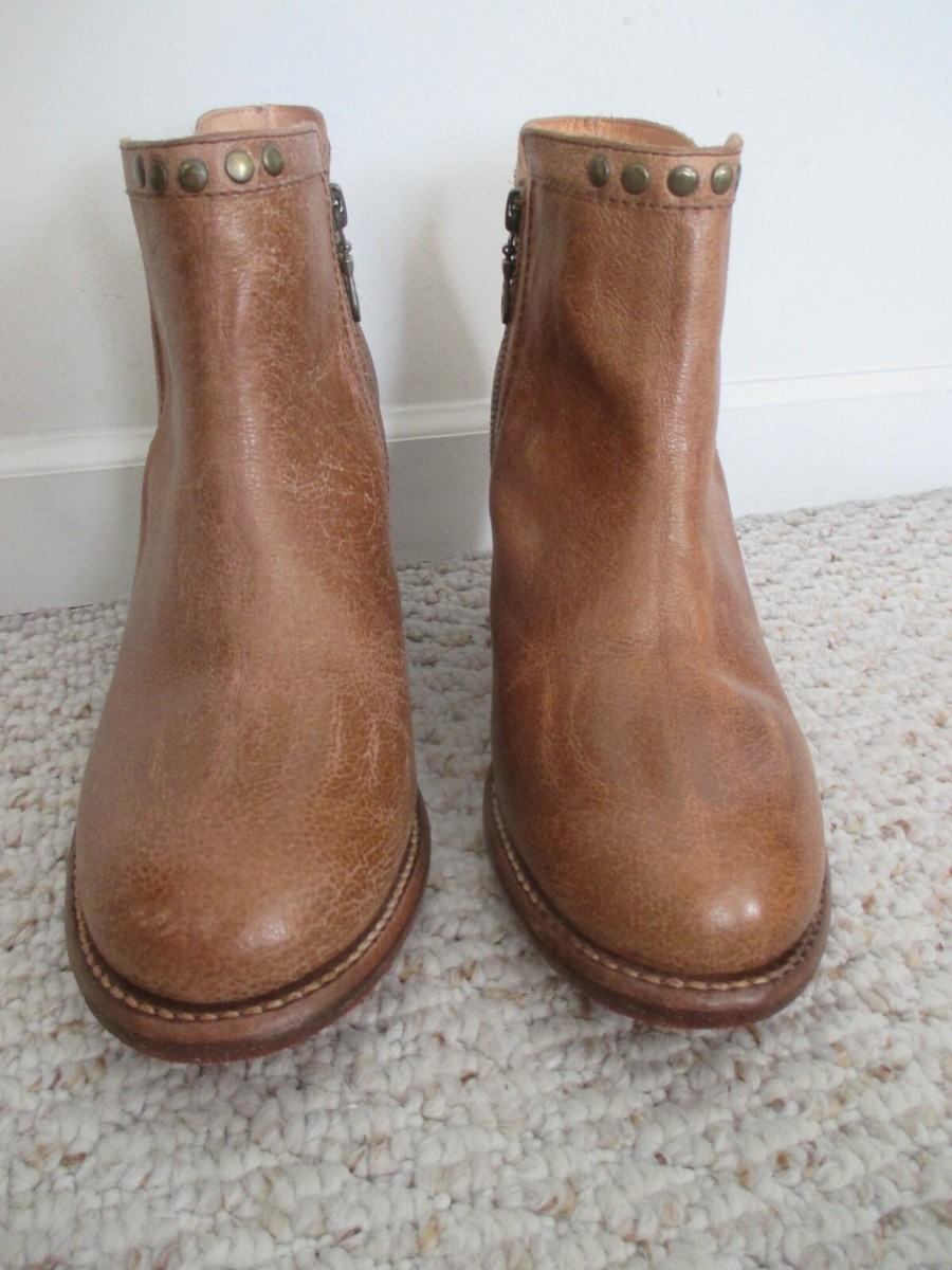 Bed Stu Yell Tan Rustic Ankle Boots Size 10 Cobbler Series 