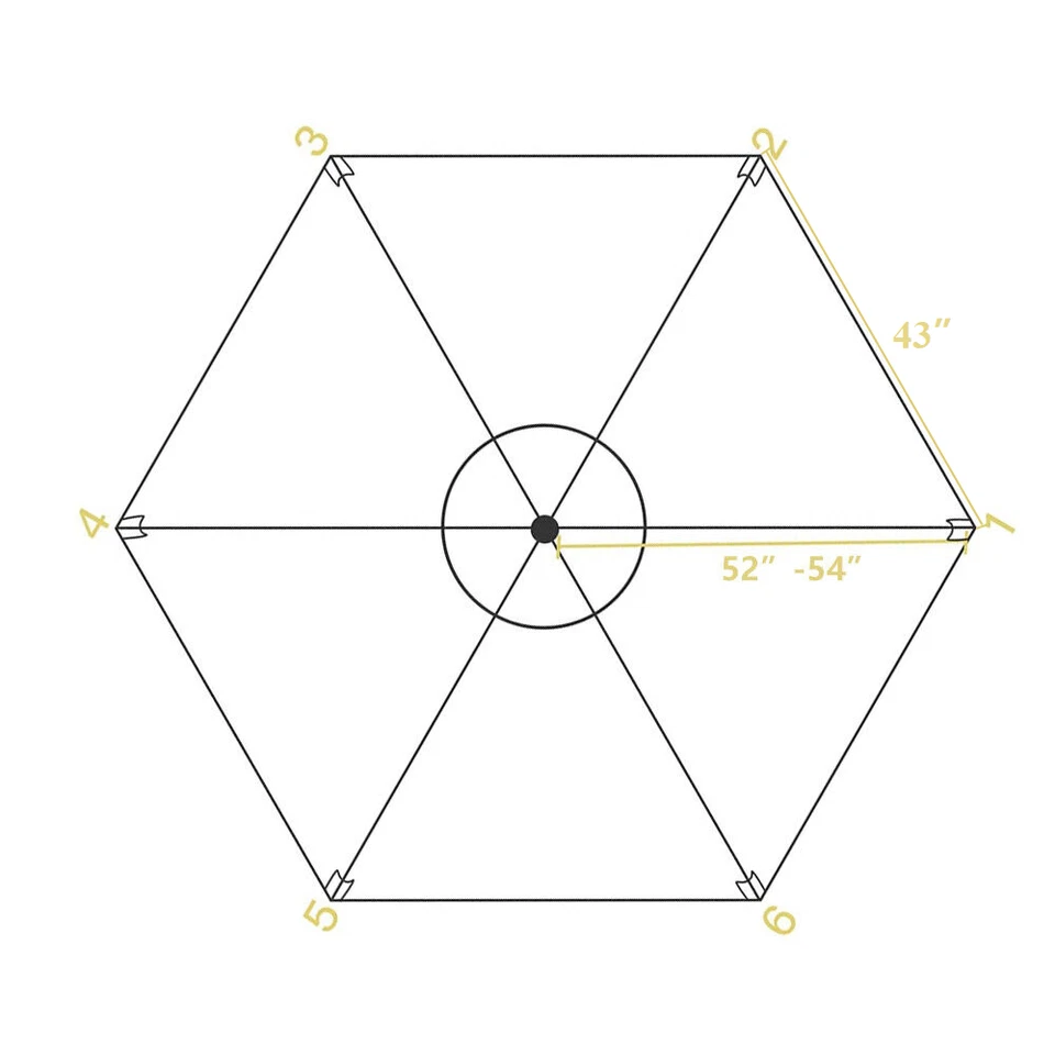 9ft Patio Umbrella Replacement Canopy Top Cover Fits 6/8 Ribs Outdoor Yard  - Image 2 of 4