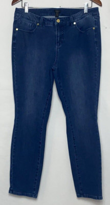 G.I.L.I. Got It Love It Dual Stretch Jeans Size 14 Medium Wash Blue