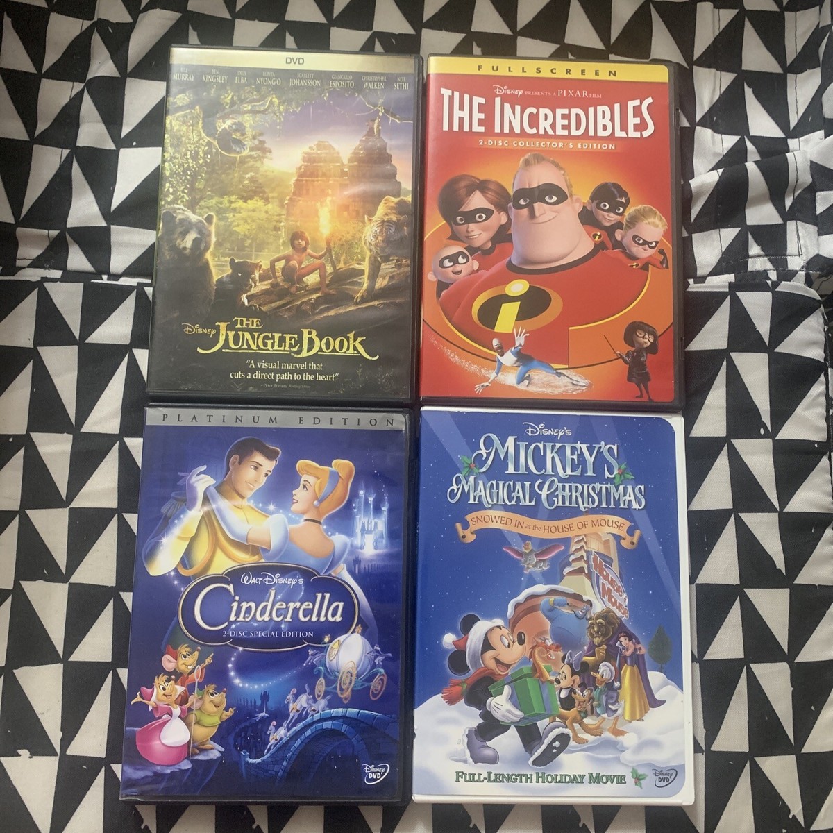 Disney - DVD.ディズニー Disney DVD Lot (Lot Of 4) Cinderella Jungle Book Incredibles