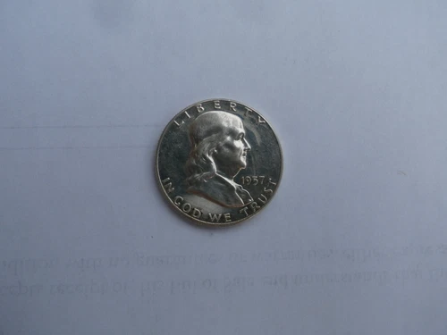 1957 D 50C BU Silver Franklin Half Dollar