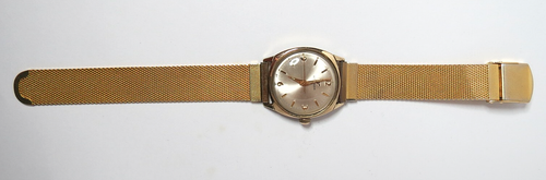 VTG 1950'S SWISS MEN WITTNAUER 17'J GOLD FILLED BEZEL MANUAL WRISTWATCH RUNS - Picture 4 of 8