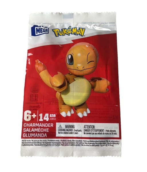 Mega Blocks PokéMon Glumanda / Charmander Construx Mattel Neu Figur Ovp-image