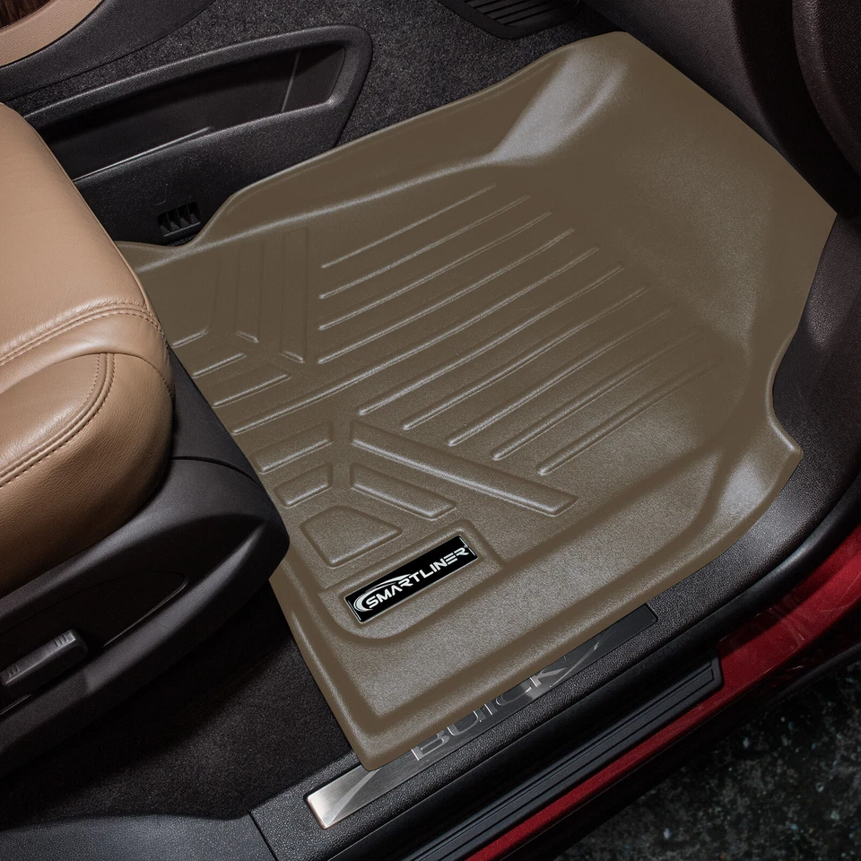 SMARTLINER Custom Fit Floor Mats 2 Row Liner Tan OEM TPE SUV 2019-2025 Audi Q3 Foto 3 de 4