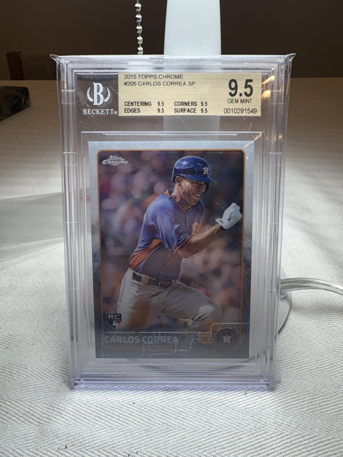 2015 TOPPS CHROME #205 CARLOS CORREA ROOKIE RC BGS 9.5