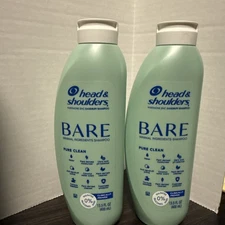 2 pk Head & Shoulders BARE minimal Ingredient Pure Clean Shampoo 13.5 oz ea