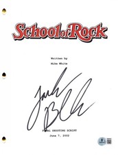 Jack Black Signed School of Rock Full Script Authentic Autograph Beckett