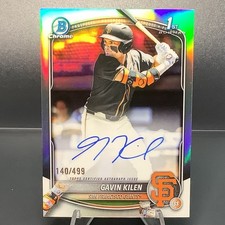 GAVIN KILEN /499 ON CARD AUTO 2025 Bowman Draft REFRACTOR #CPA-GK SF Giants