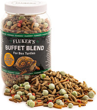 Fluker'S Buffet Blend Turtle Diet Insects Veggies Fruit Fortified Pellets 6.5 Oz