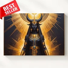 Canvas Wall Art Solar Light Cosmic Power Towering Divine Figure Resembling
