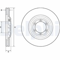 2X Bremsscheibe Delphi BG4697C FüR Isuzu TFS MAX TFR 2 Ddi TFR87J 4X4 TFS87J 4WD