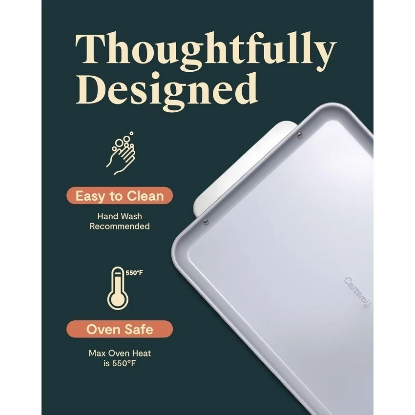 Caraway Non-Stick Ceramic Baking Sheet Duo - Thumbnail 3