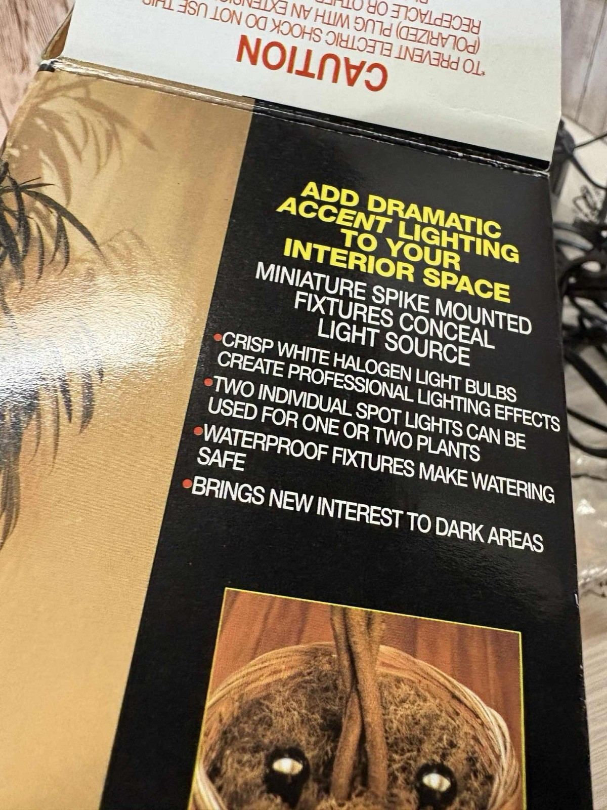 Satco Decorative Halogen Plant Lighting System with 2 Spotlights Vtg . FREE SHIP