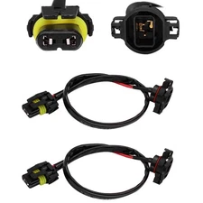 HUIQIAODS Wrangler JK Fog Light Wiring Harness Kit 5202 H16 to 9006 9005 HB3 ...