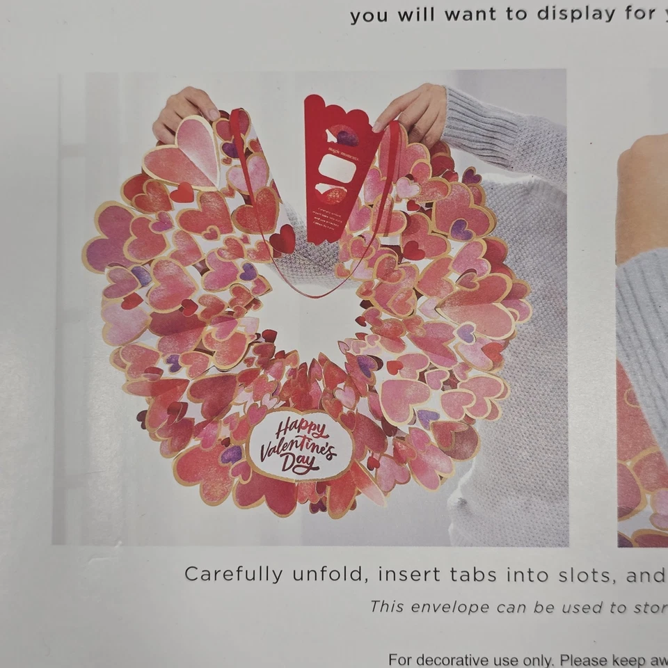 American Greetings Magic Moments 18 Inch Wreath Valentine's Day Décor Gift - Image 3 of 4