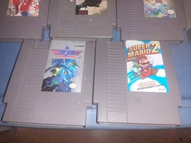 Lot Of 12 NES Games, Super Mario Bros 2, Rambo Etc. Nintendo  Video Games Tested