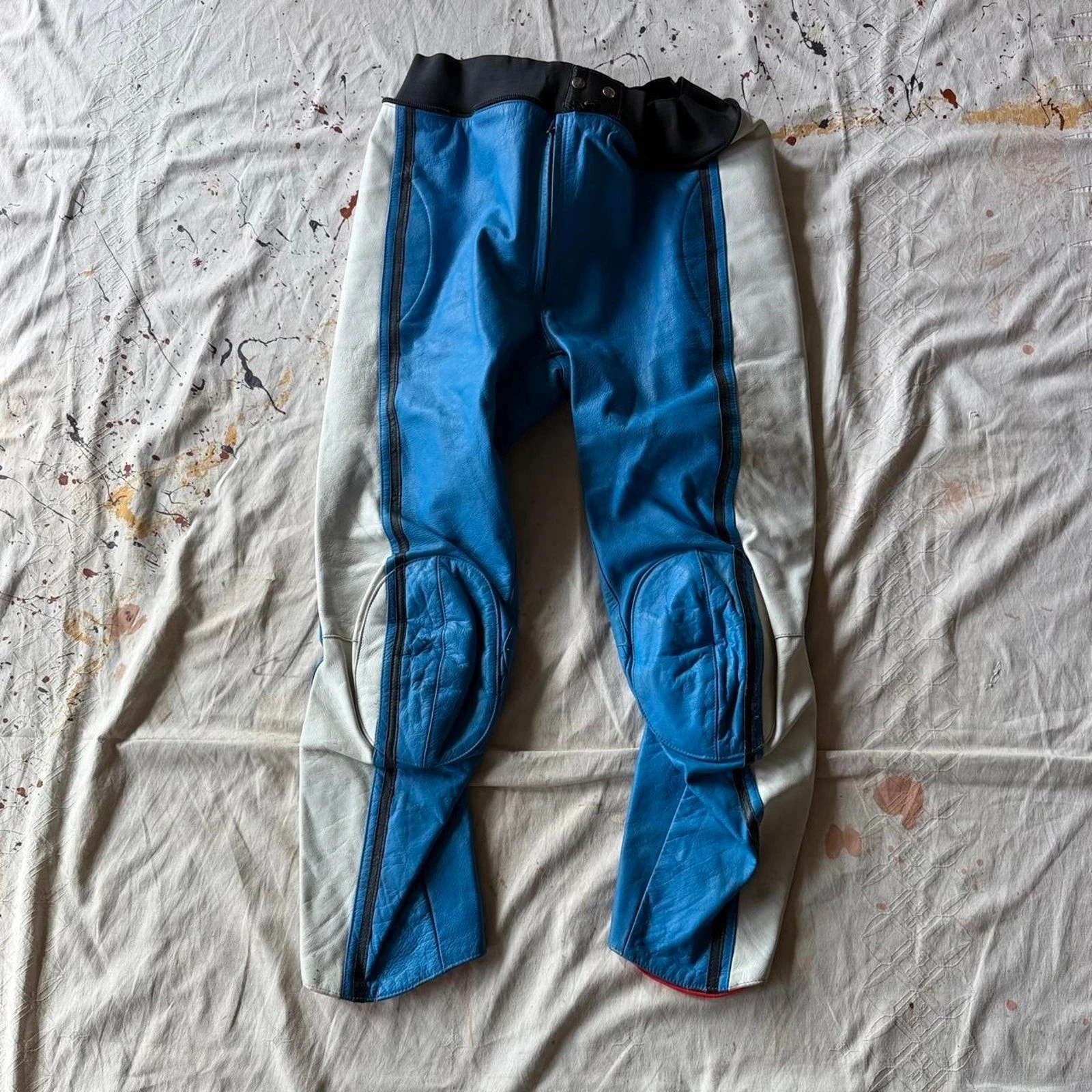 Vintage Speed Mode Cafe Racer Motorcycle Jacket & Pants Size S - product detail image 6