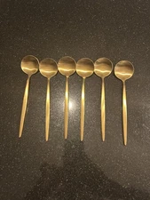 Cutipol Moon Matte Gold Flatware Tea Spoon  -