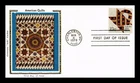 US COVER QUILTS FOLK ART FIRST DAY ISSUE COLORANO SILK CACHET