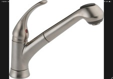 Delta Foundations Pull-Out Kitchen Faucet Stainless New