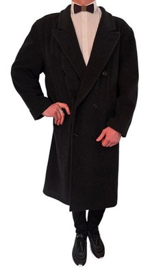Hugo Boss Yamaha Wintermantel Mantel Coat Doppelreiher Gr. 52 Schwarz
