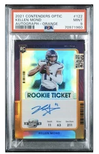 2021 Contenders Optic Kellen Mond  Rookie Ticket Auto Orange Prizm /20 PSA 9